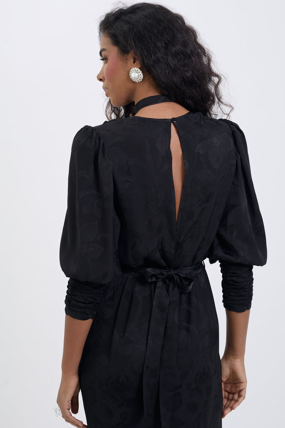 Shadow Rose Jacquard Paloma Dress