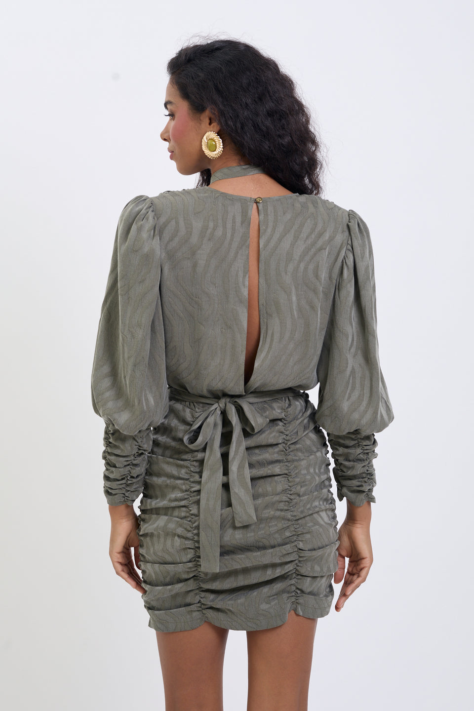 Olive Winter Wave Paloma Mini Dress