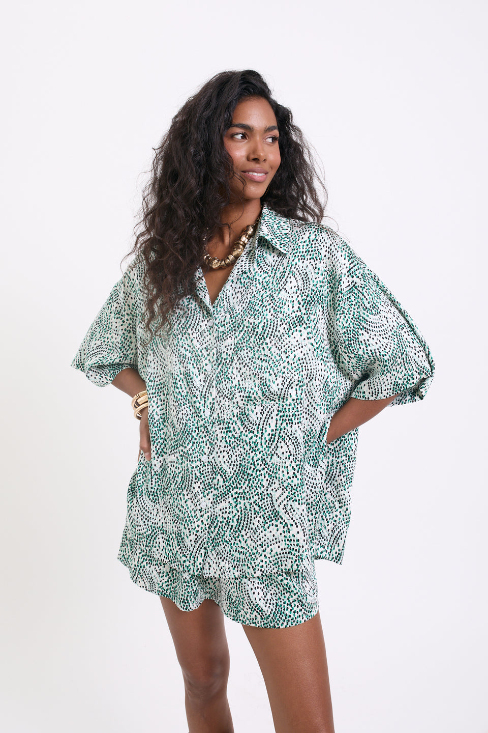 Emerald Drops Leto Blouse
