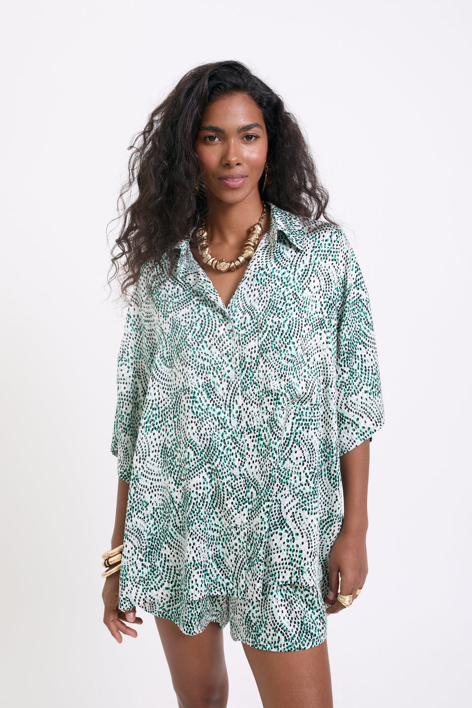 Emerald Drops Leto Blouse