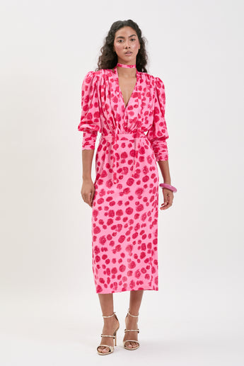Hot Pink Roses Paloma Dress