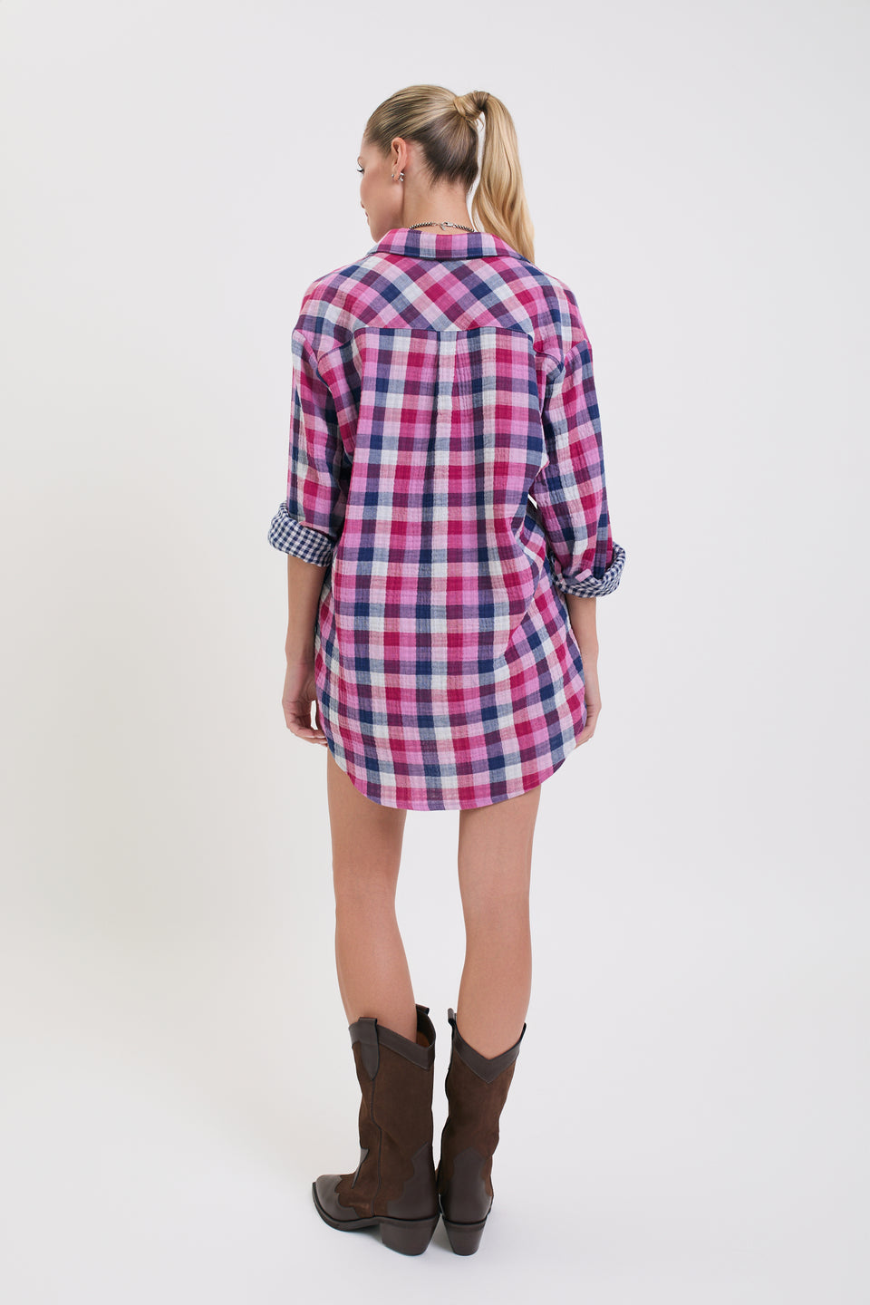Violet Grid Offie Blouse