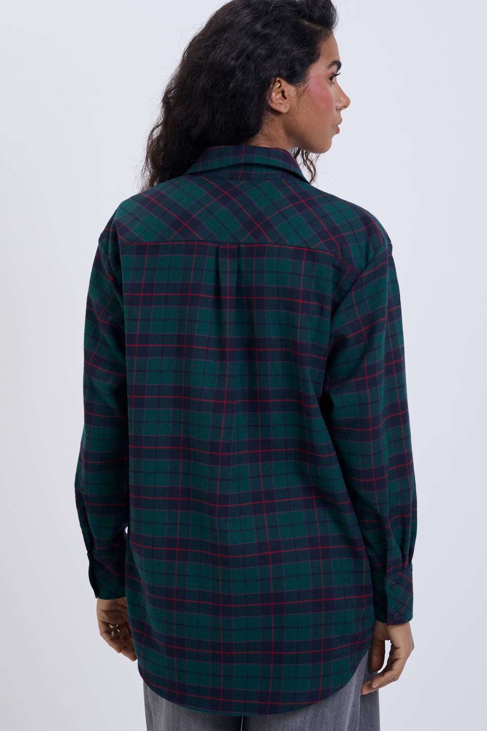 Forest Night Check Offie Blouse