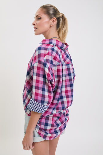 Violet Grid Offie Blouse