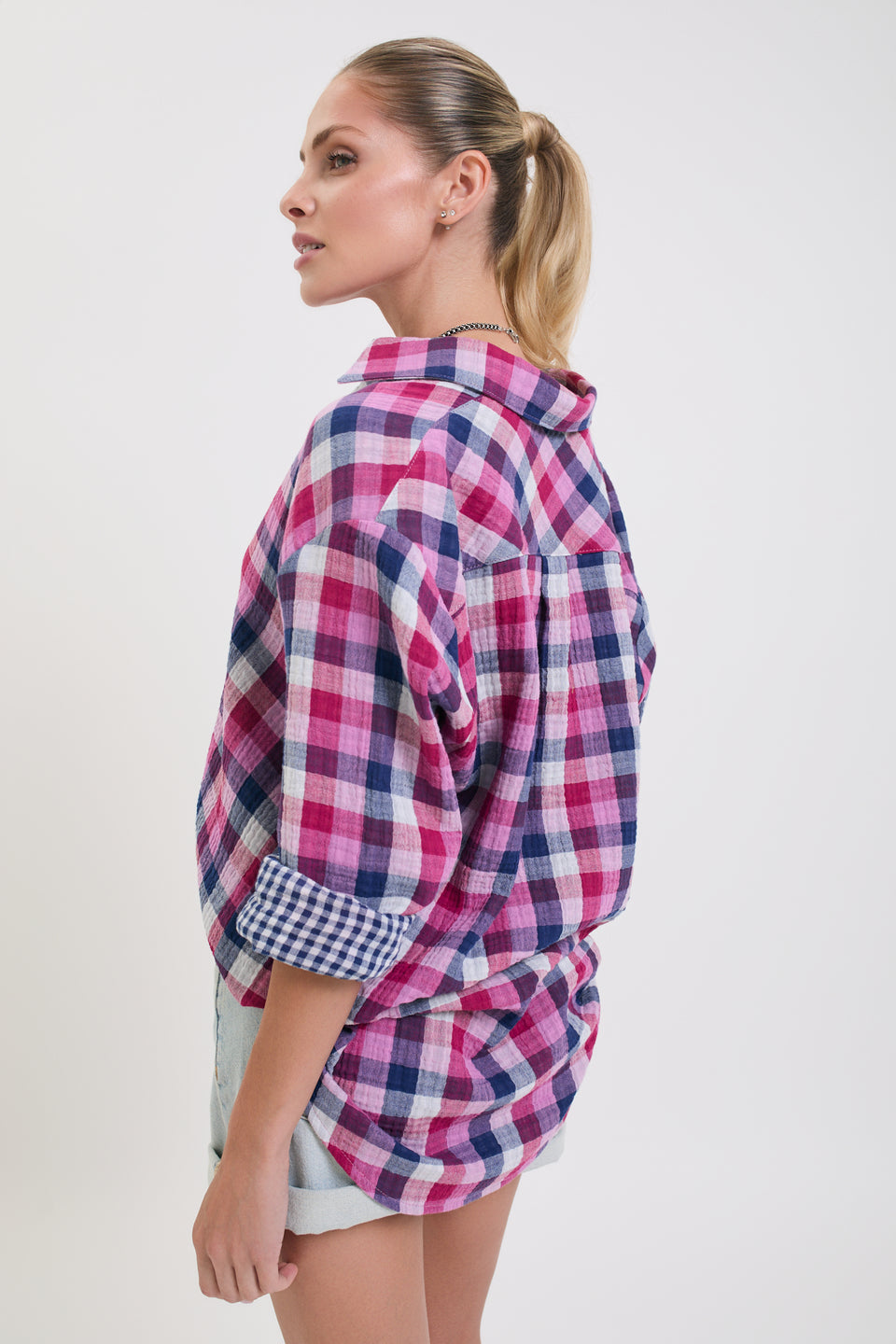 Violet Grid Offie Blouse
