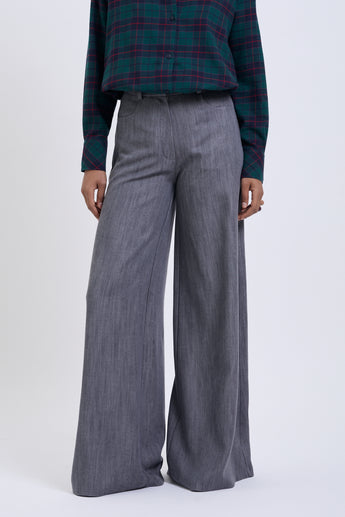 Whisper Grey Flared Pants