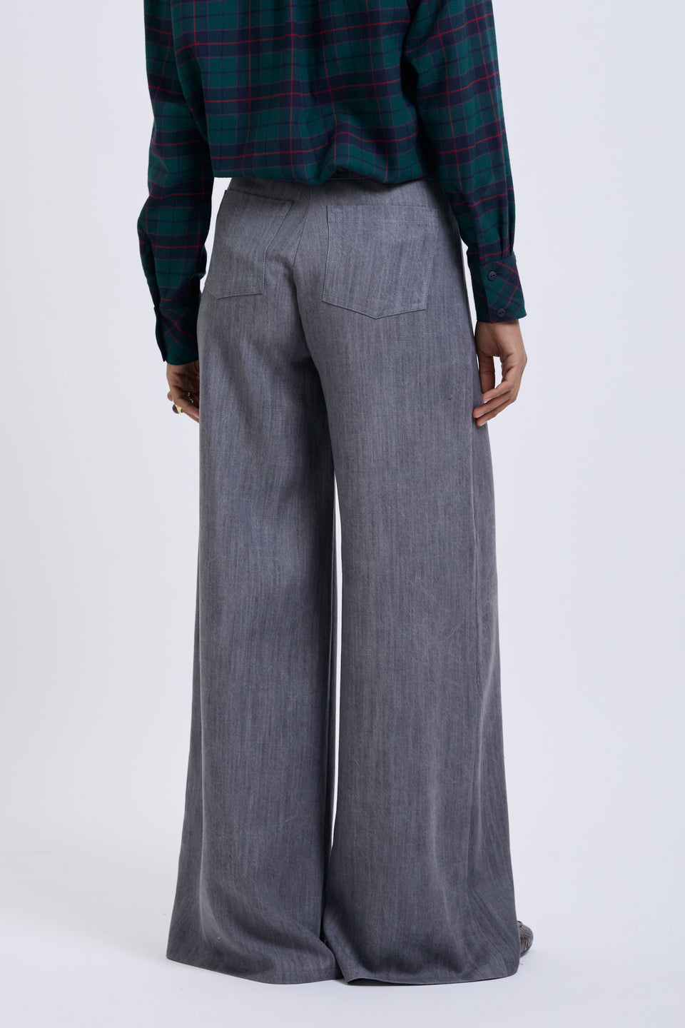 Whisper Grey Flared Pants