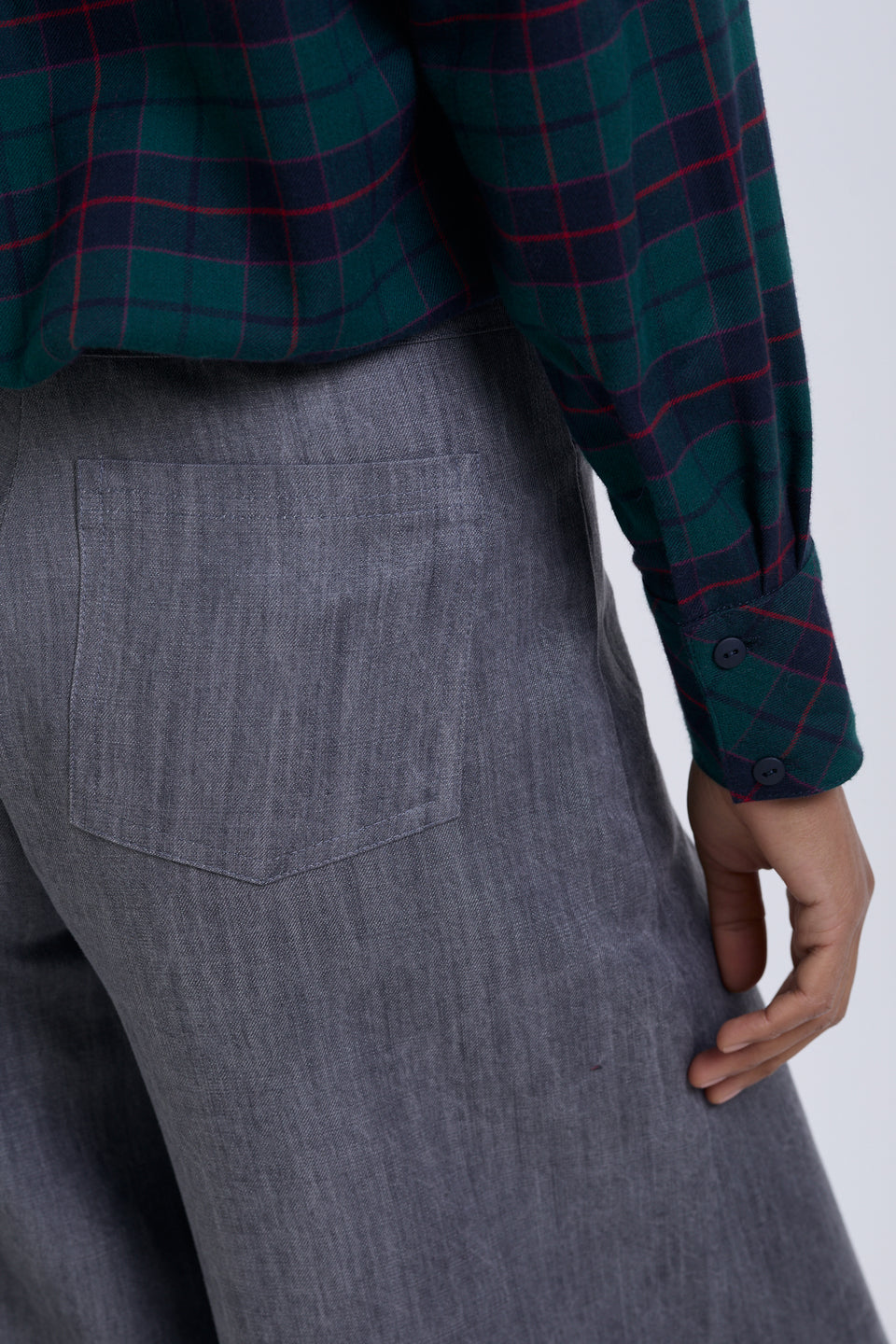 Whisper Grey Flared Pants