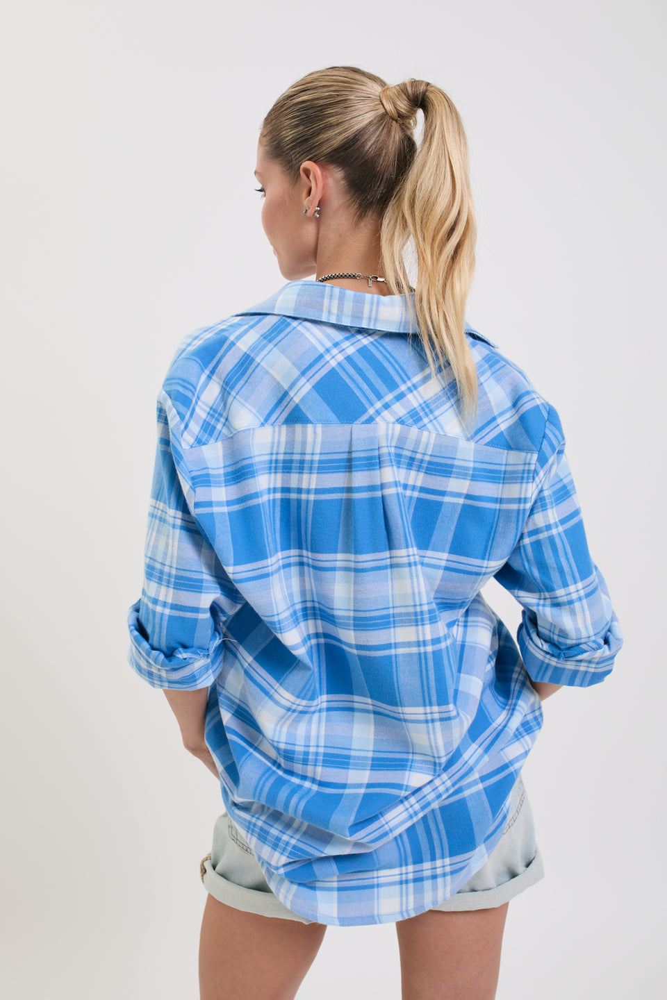 Summer Check Offie Blouse