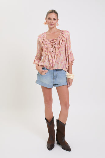 Watercolor Sparkle Copacabana Blouse