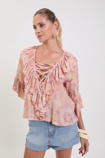 Watercolor Sparkle Copacabana Blouse