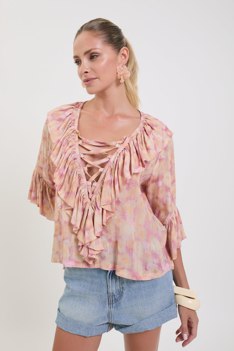 Watercolor Sparkle Copacabana Blouse