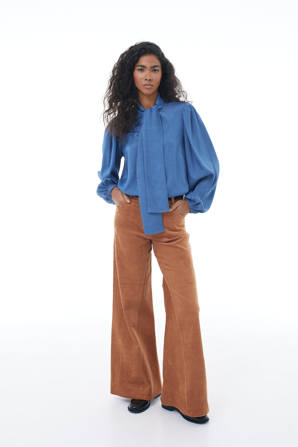 Electric Blue Nonna Blouse