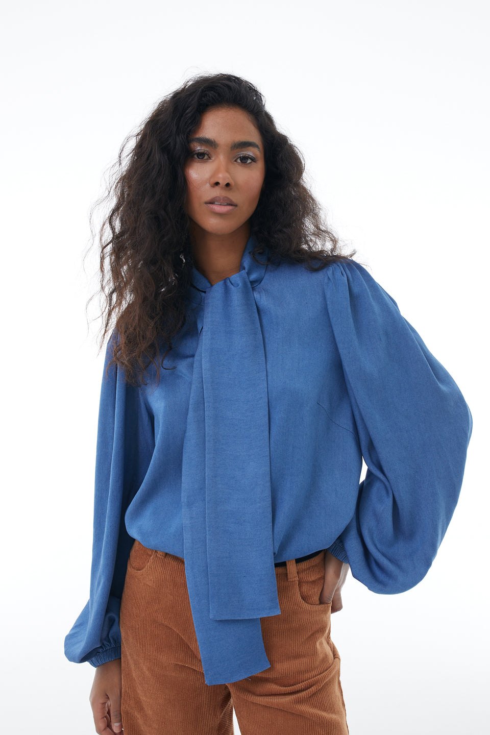 Electric Blue Nonna Blouse