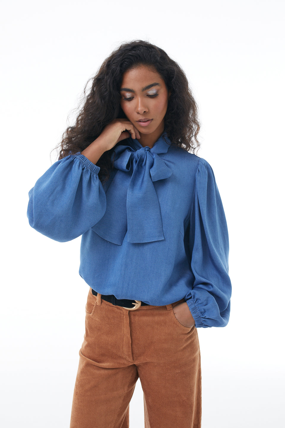 Electric Blue Nonna Blouse