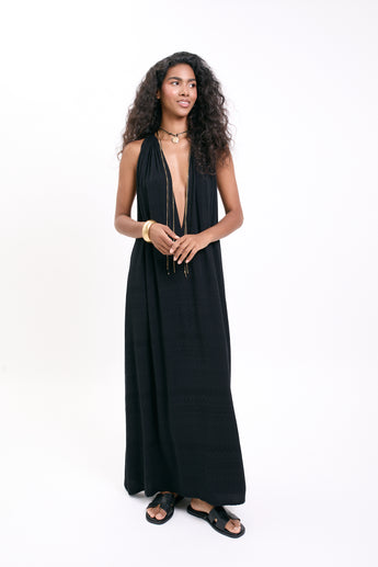 Black Embroidery Arke Dress