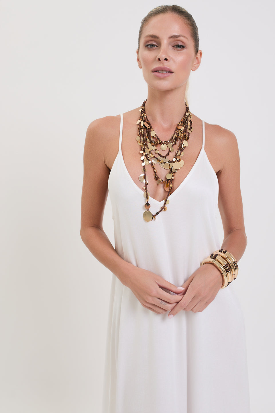 Cupro Cream Isla Dress