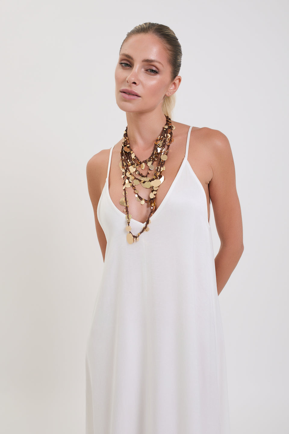 Cupro Cream Isla Dress