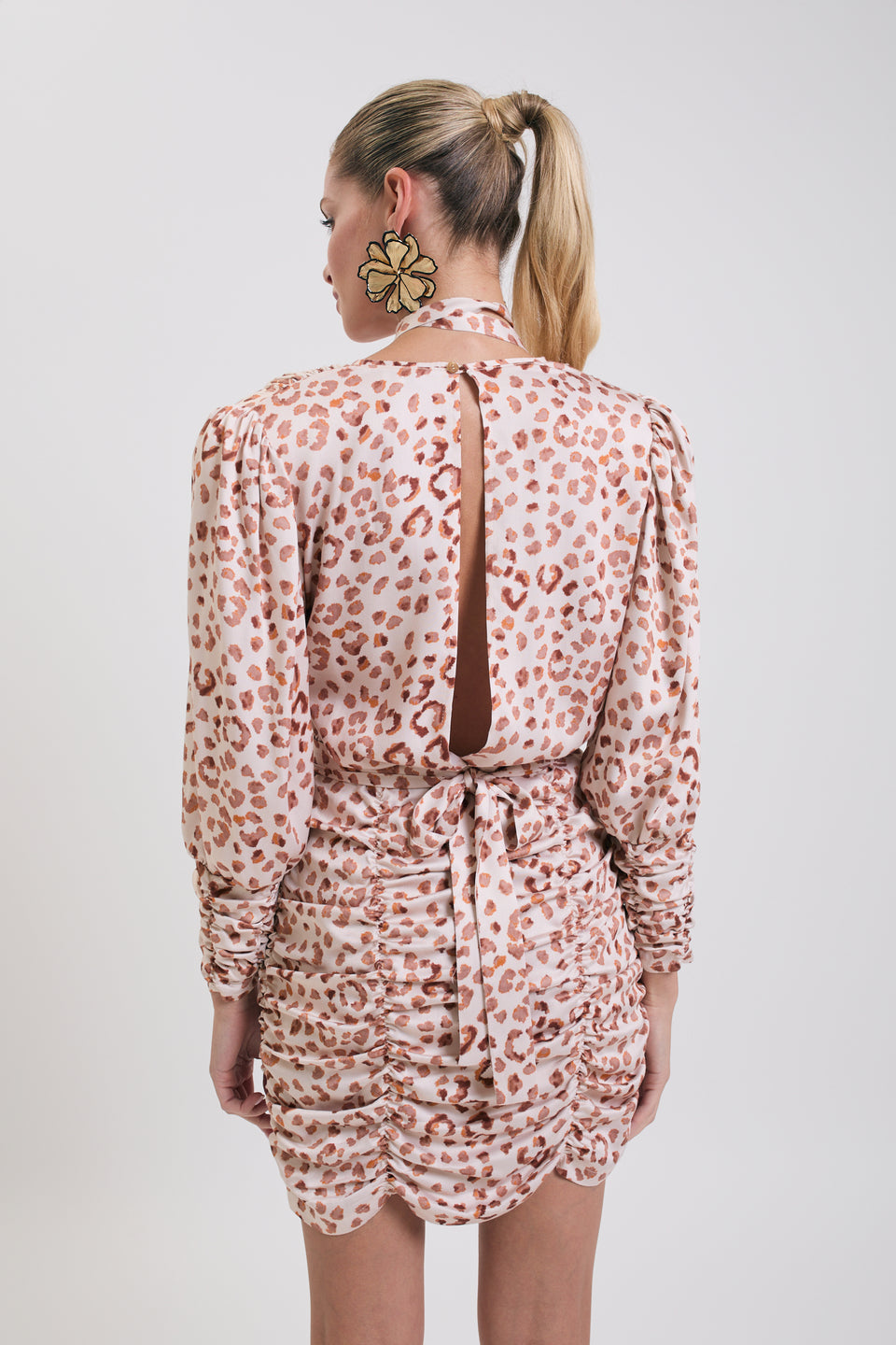 Leopard Crème Paloma Mini Dress