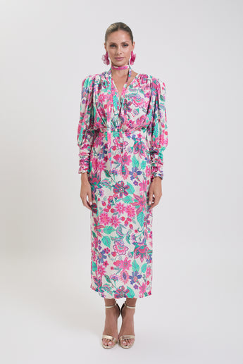 Color Pop Floral Paloma Dress