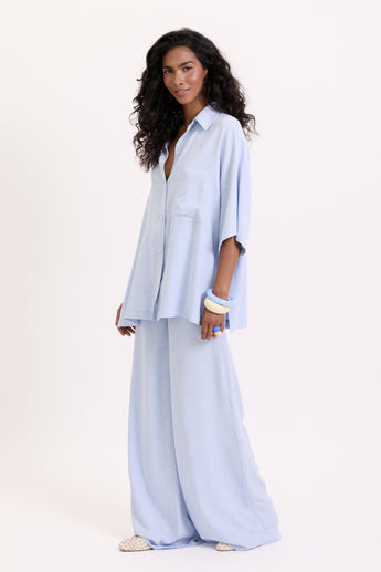 Quiet Blue Flared Pants