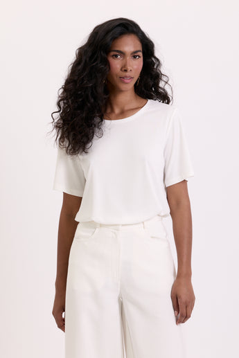 Crewneck Striped White