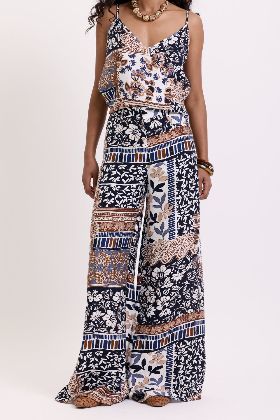 Vintage Garden Flared Pants