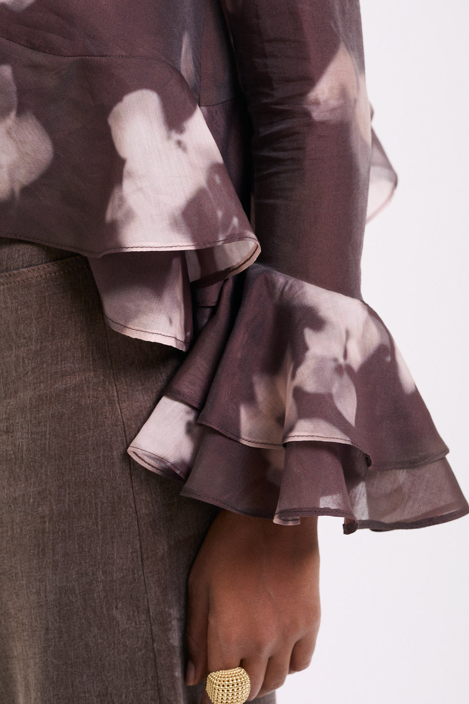 Mocha Haze Elara Blouse