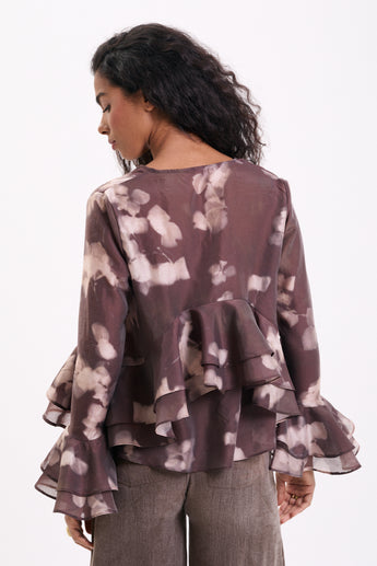 Mocha Haze Elara Blouse