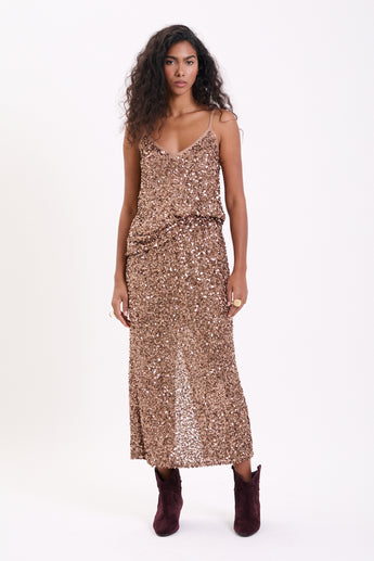 Gilded Sequin Aurea Skirt