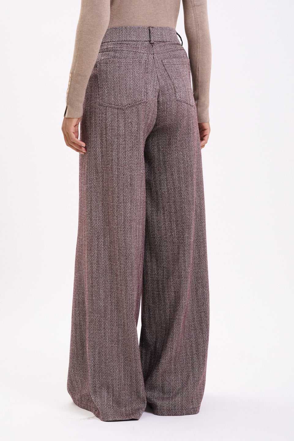 Arrow Weave Flared Pants