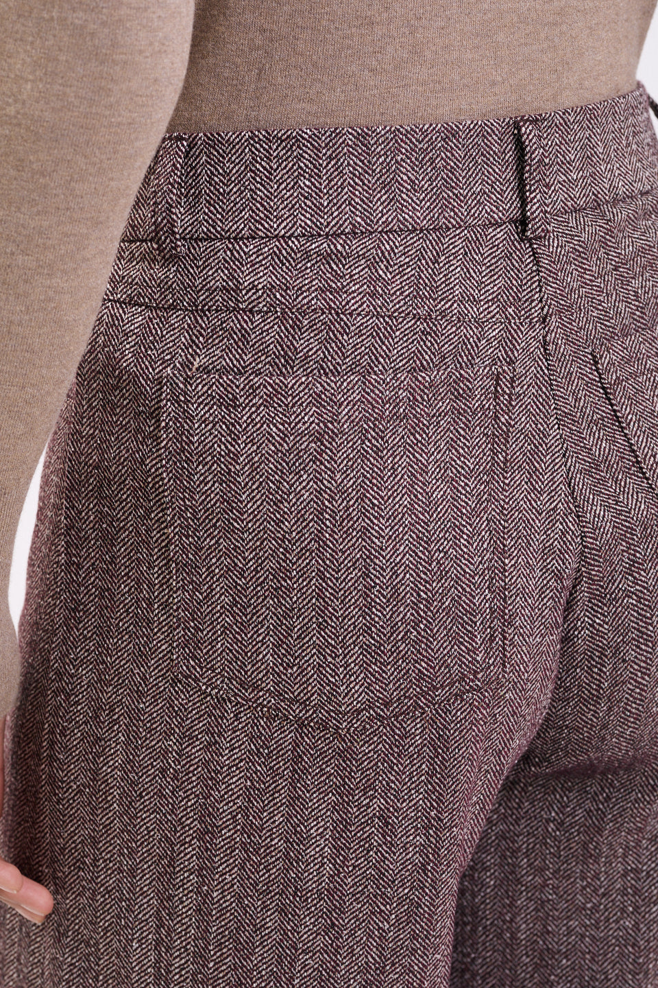 Arrow Weave Flared Pants