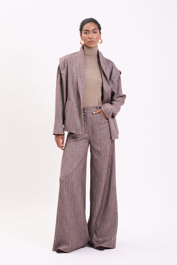 Arrow Weave Flared Pants