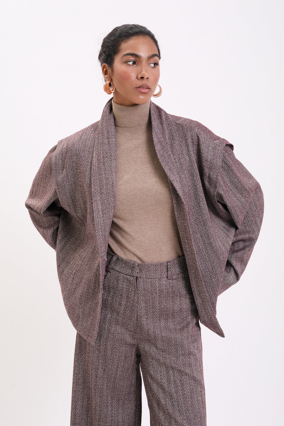 Arrow Weave Bomber Jacket