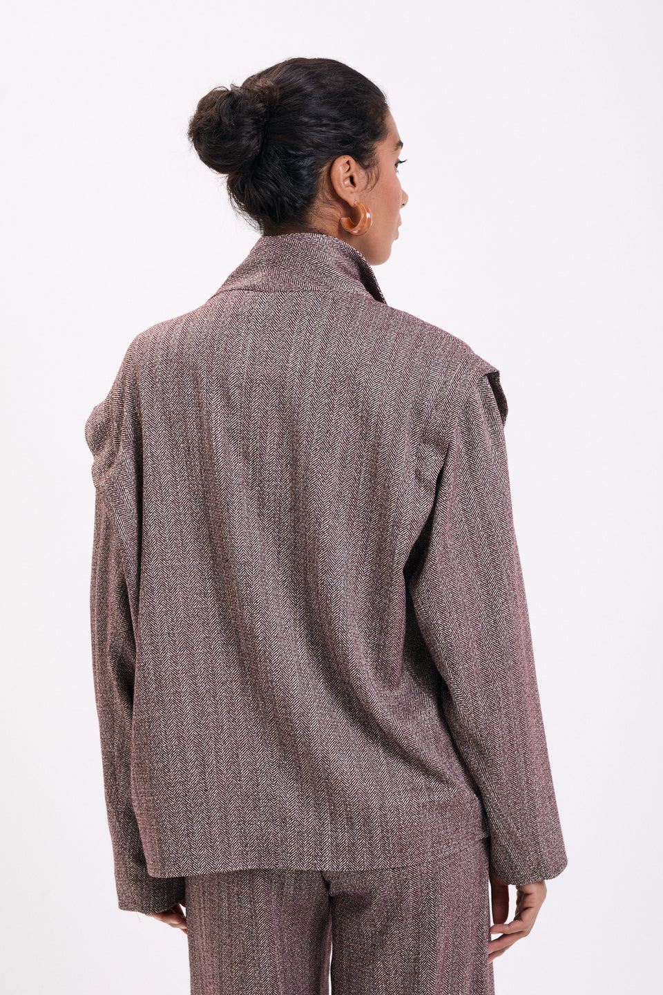 Arrow Weave Bomber Jacket