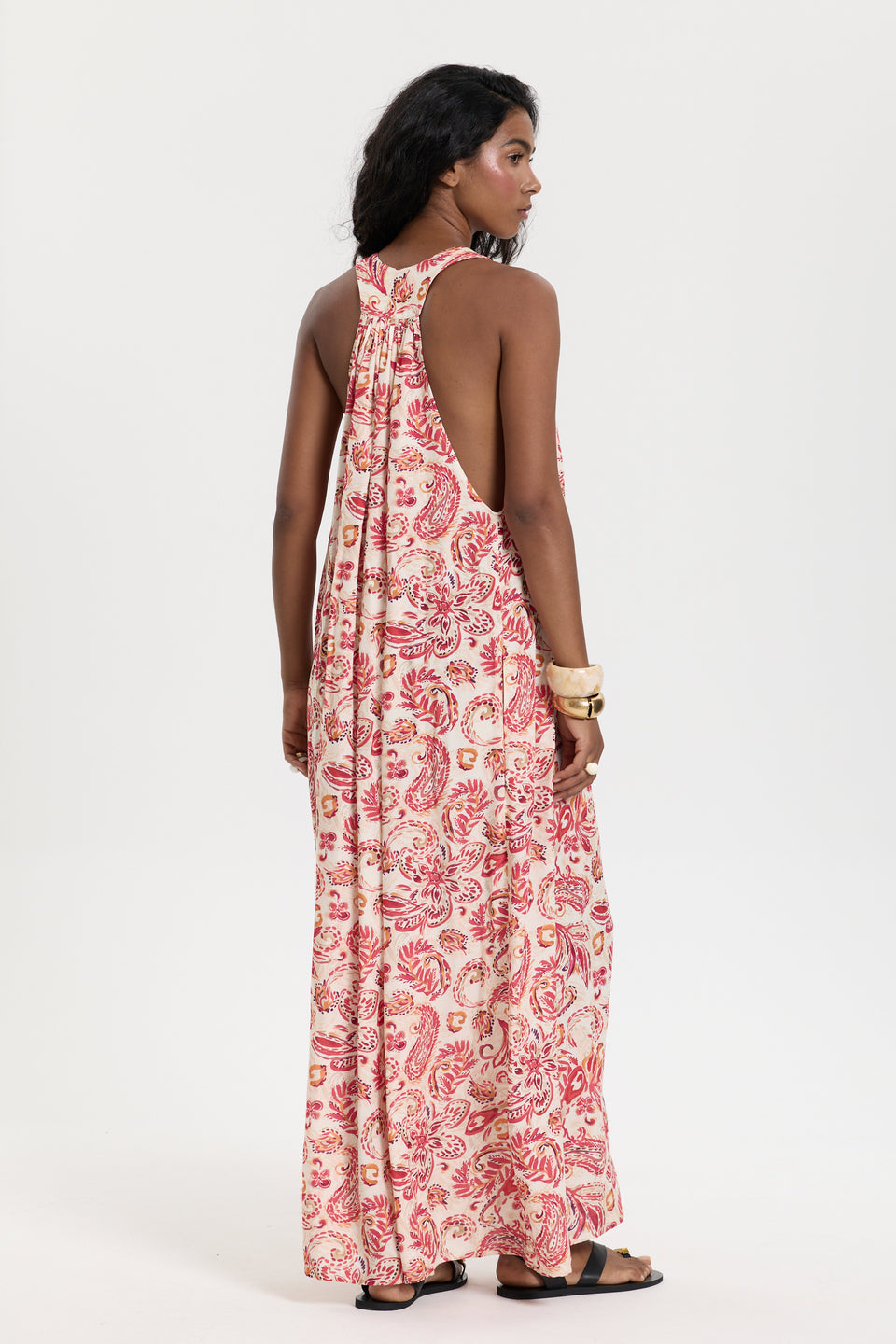 Coral Paisley Arke Dress