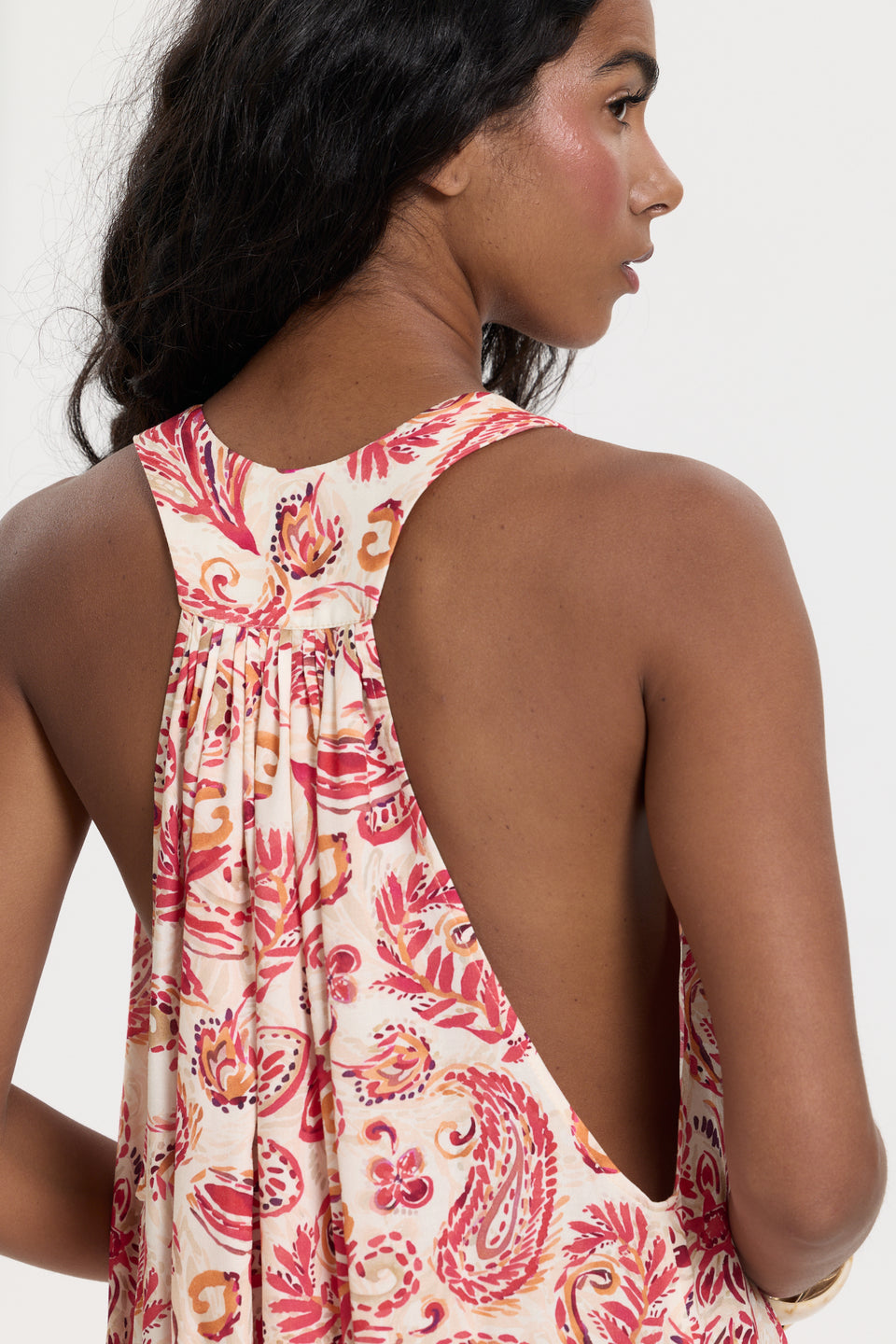 Coral Paisley Arke Dress