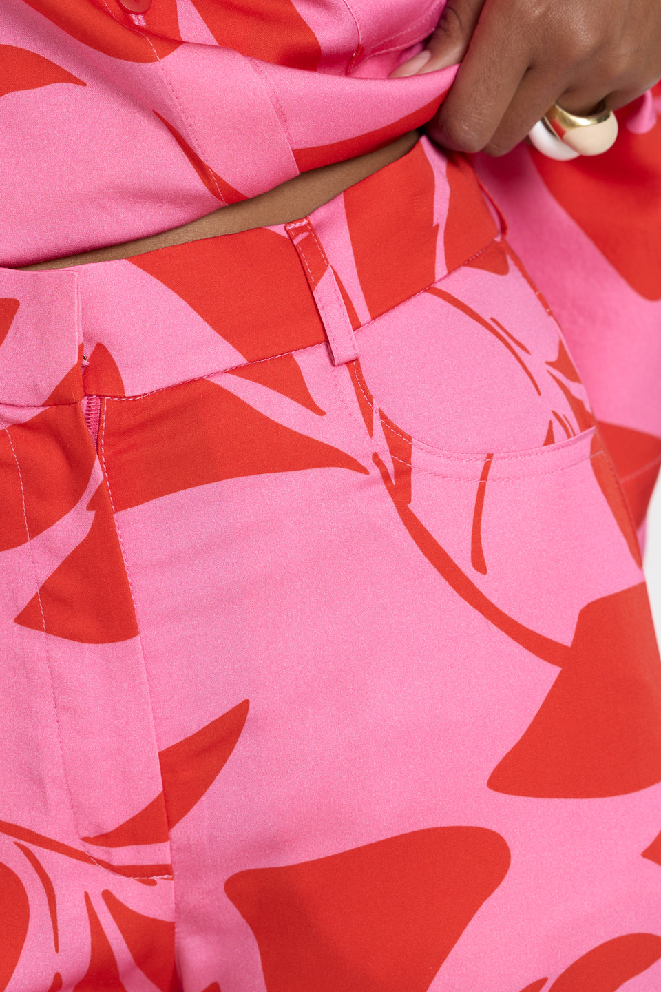 Pink Rhythm Flared Pants