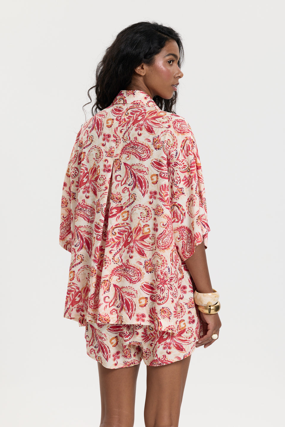 Coral Paisley Leto Blouse