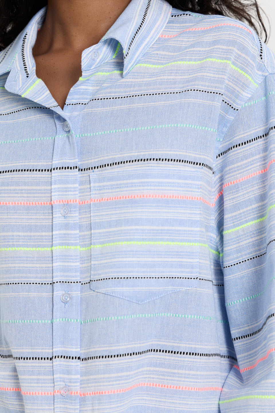 Neon Stripe Isola Blouse
