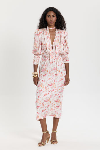 Vintage Floral Paloma Midi Dress