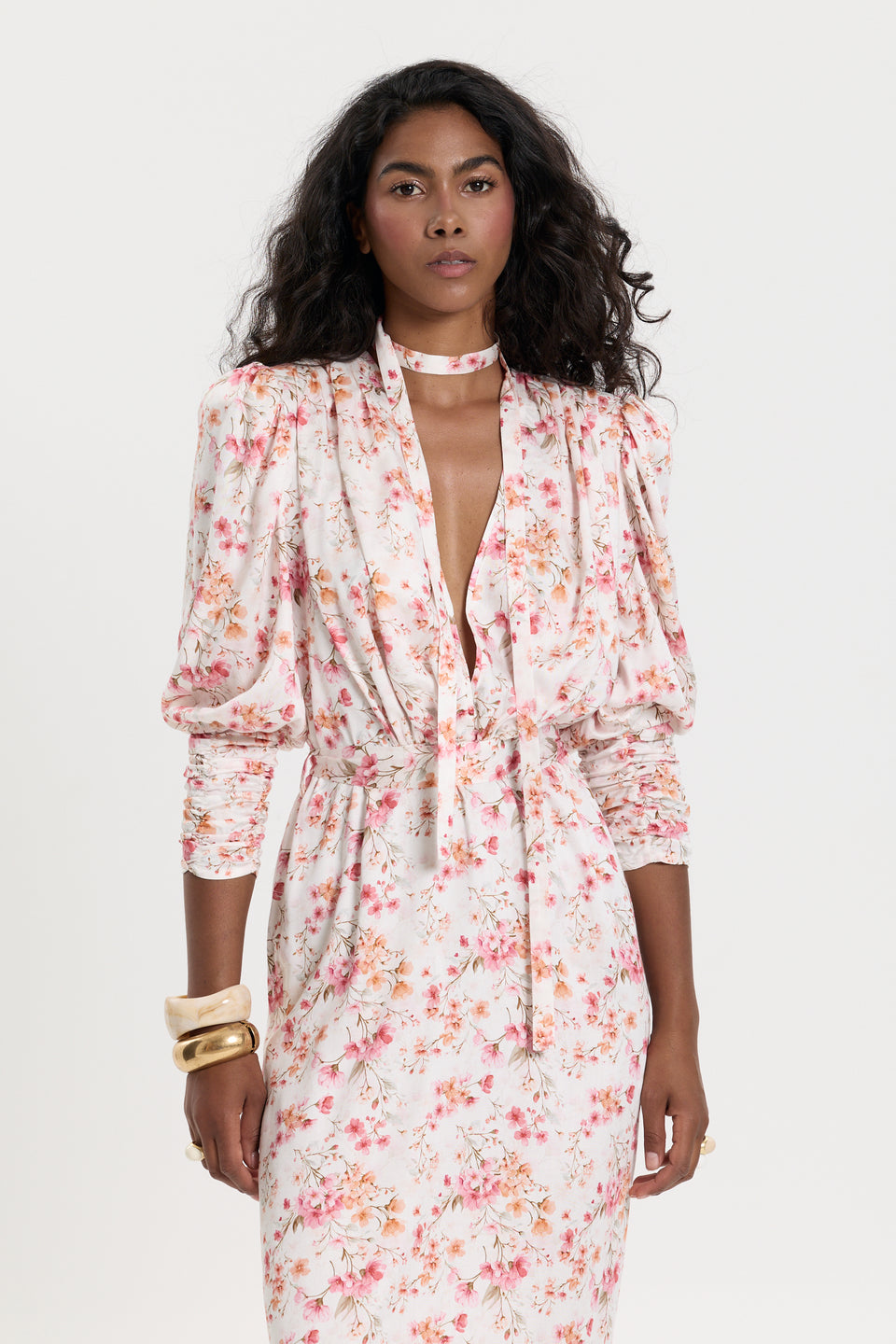 Vintage Floral Paloma Midi Dress