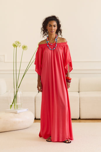 Calypso Coral Tally Dress
