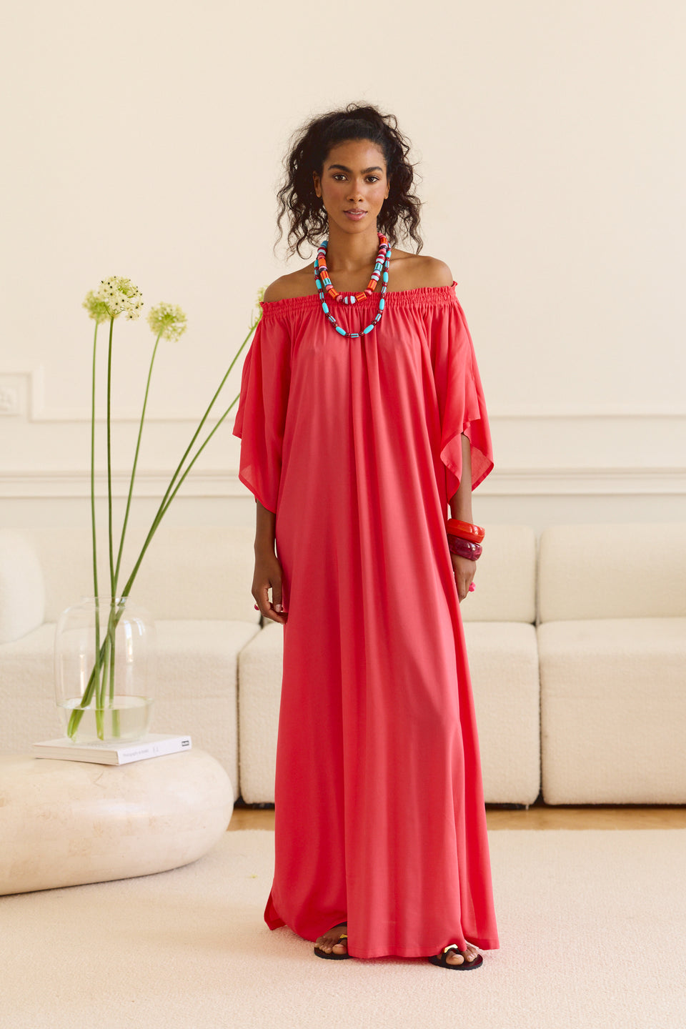 Calypso Coral Tally Dress