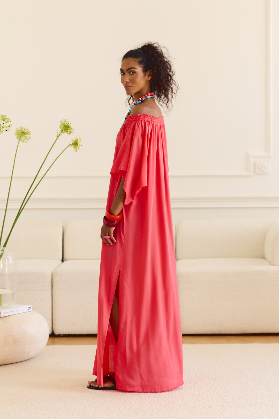 Calypso Coral Tally Dress