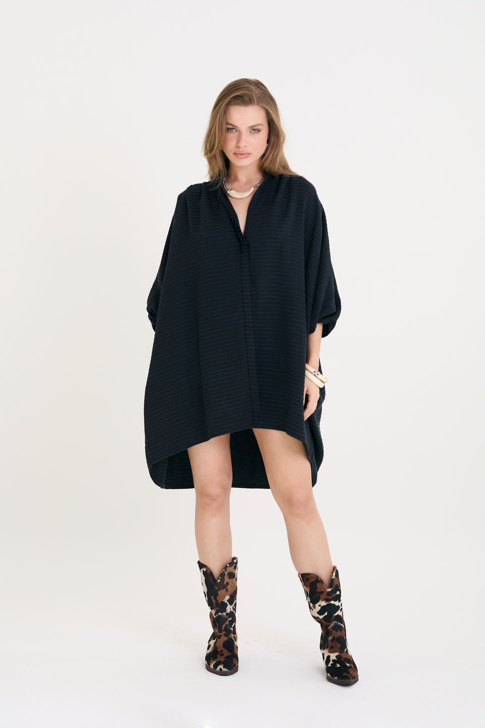 Black Pleats Sao Paulo Blouse