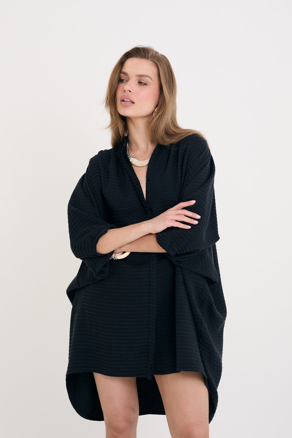 Black Pleats Sao Paulo Blouse