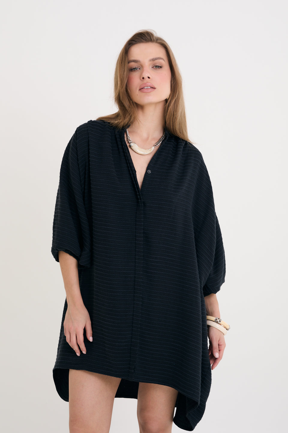 Black Pleats Sao Paulo Blouse