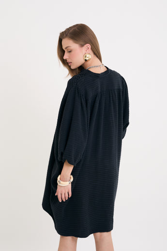 Black Pleats Sao Paulo Blouse