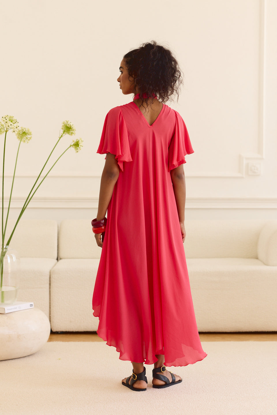 Hot Coral Kiki Dress